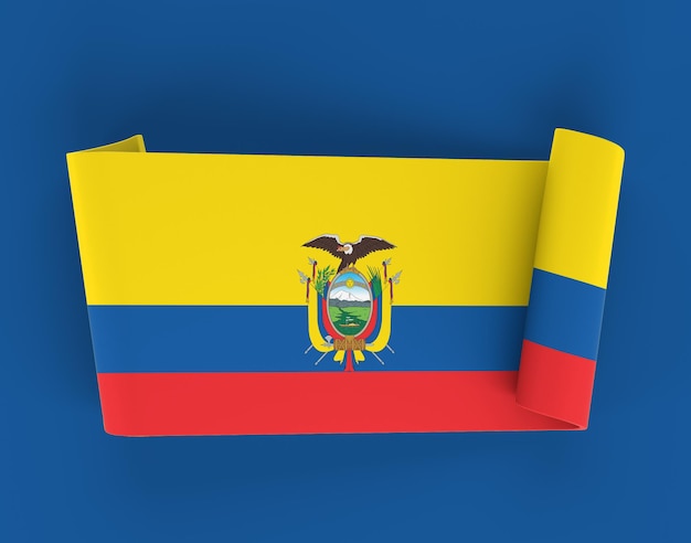 Bandiera del nastro dell'Ecuador