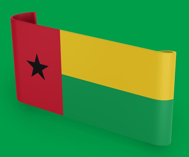 Bandiera del nastro della bandiera della Guinea Bissau