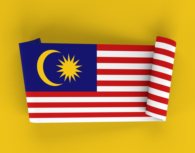 Bandiera del nastro della Malesia