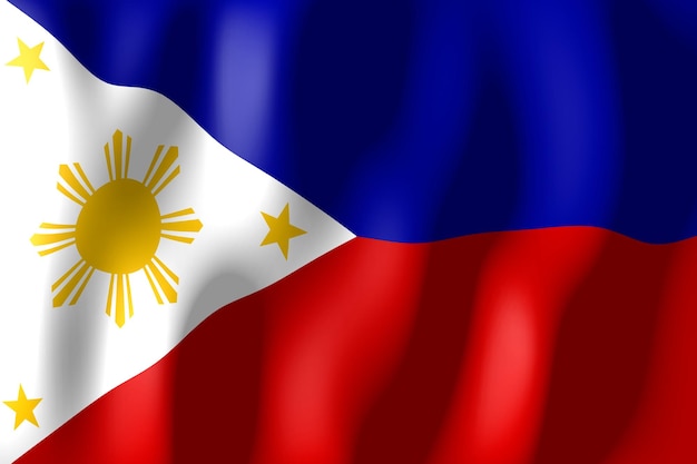 Bandiera del paese increspato delle Filippine