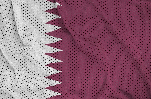 Bandiera del Qatar stampata su un poliestere