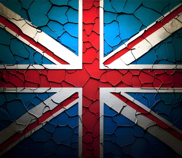 Bandiera del Regno Unito in stile grunge