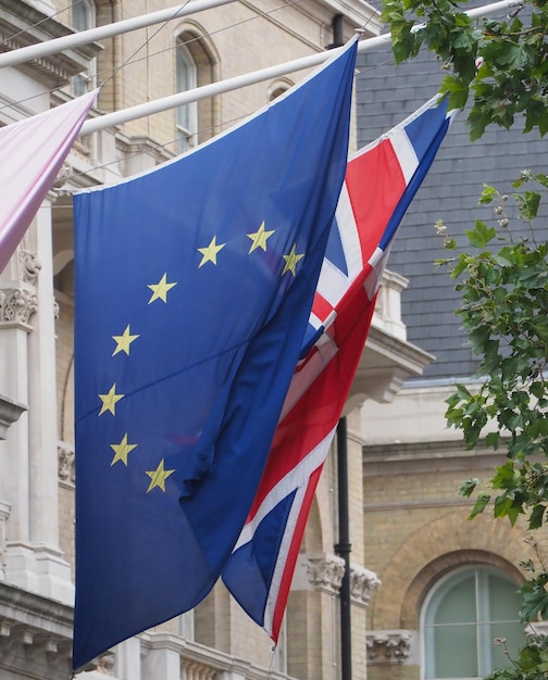 Bandiera del Regno Unito Regno Unito alias Union Jack e Unione Europea