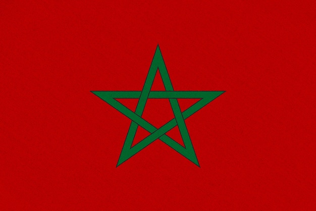 Bandiera del tessuto Marocco