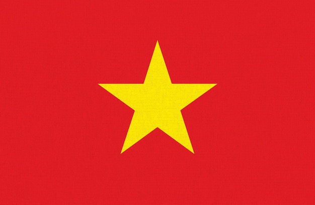 bandiera del Vietnam Bandiera nazionale vietnamita su superficie di tessuto