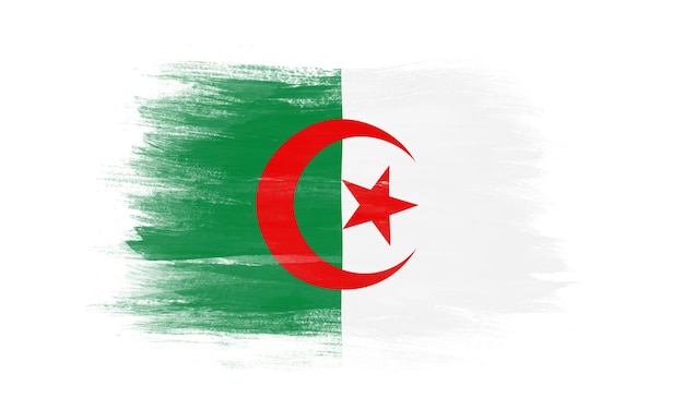 Bandiera dell'Algeria pennellata bandiera nazionale