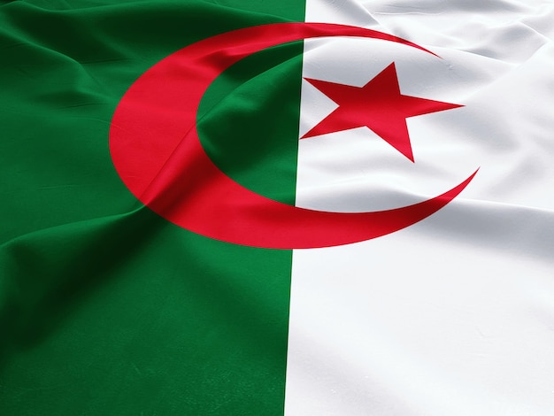 Bandiera dell'Algeria sul pavimento