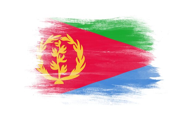 Bandiera dell'Eritrea pennellata bandiera nazionale