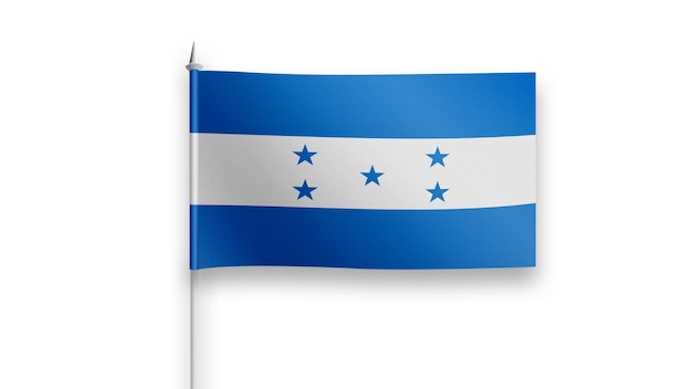 Bandiera dell'Honduras su sfondo bianco