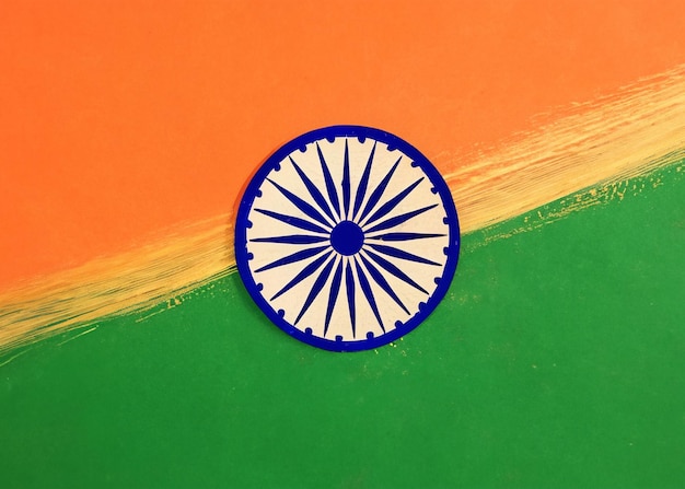 Bandiera dell'India con l'immagine dell'effetto pennello