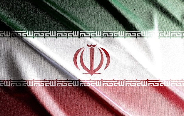 Bandiera dell'Iran 3d, bella bandiera del paese nel mondo, sfondo, banner, poster, astratto.