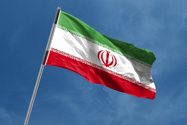 Bandiera dell&#39;Iran che ondeggia