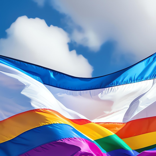 Bandiera dell'orgoglio Colori dell'arcobaleno Diritti LGBTQ
