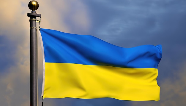 Bandiera dell'Ucraina Grande bandiera dello stato nazionale ucraino giallo blu