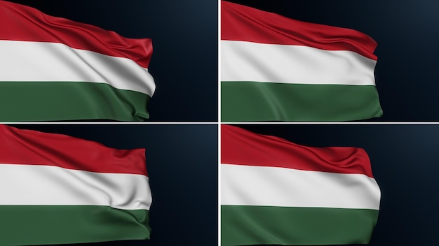 Bandiera dell'Ungheria budapest nazionale tricolore set di 4