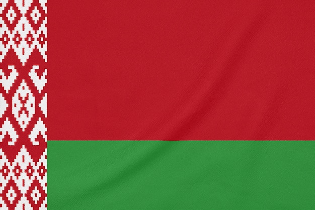 Bandiera della Bielorussia su seta morbida e liscia Simbolo nazionale della Bielorussia