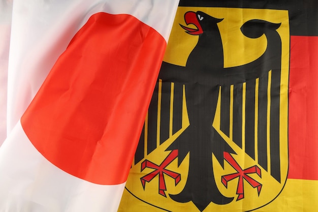 Bandiera della Germania e del Giappone