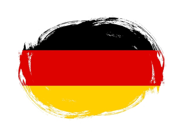 Bandiera della Germania sullo sfondo del pennello a tratto arrotondato