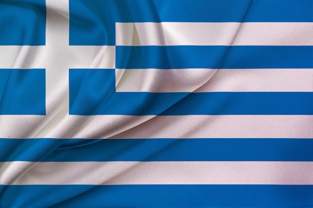 Bandiera della Grecia 3d illustrazione della bandiera greca sventola
