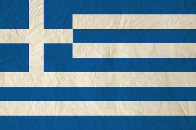 Bandiera della Grecia con vecchia carta d&#39;epoca