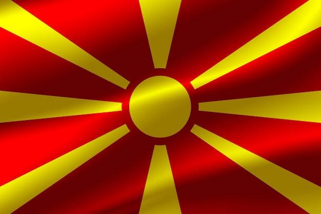 Bandiera della Macedonia come sfondo.