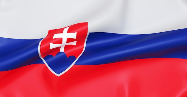 Bandiera della Slovacchia Rendering 3D