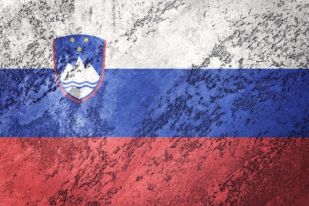 Bandiera della Slovenia del grunge. Slovenia