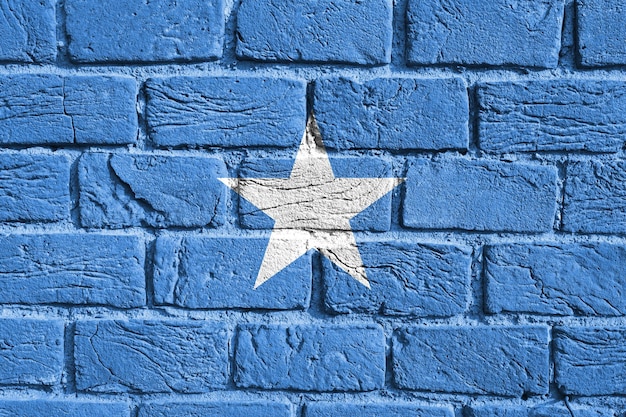 Bandiera della Somalia sul muro