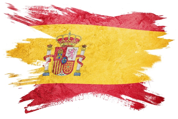 Bandiera della Spagna di lerciume. Spagna Pennellata.