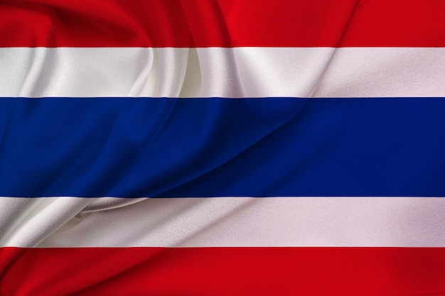 Bandiera della thailandia 3d illustrazione della bandiera thailandese sventola