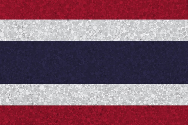 Bandiera della Thailandia su struttura in polistirolo