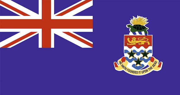 Bandiera delle Isole Cayman Simbolo ufficiale delle Isole Cayman Illustrazione 3D Bandiera ufficiale del paese delle Isole Caimano