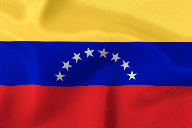 bandiera dello stato del venezuela da vicino