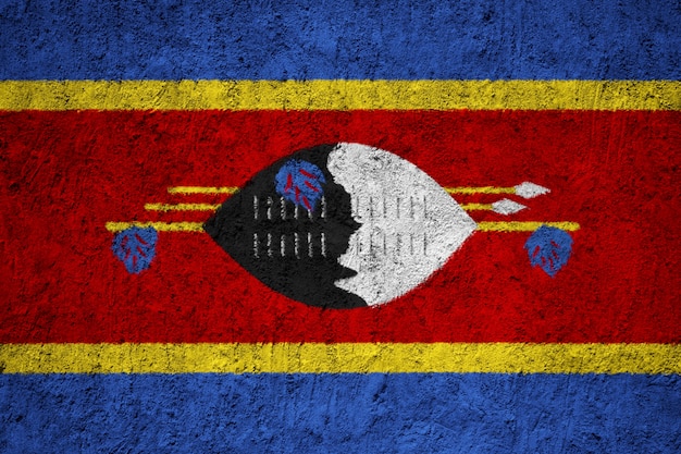 Bandiera dello Swaziland dipinta sulla parete del grunge