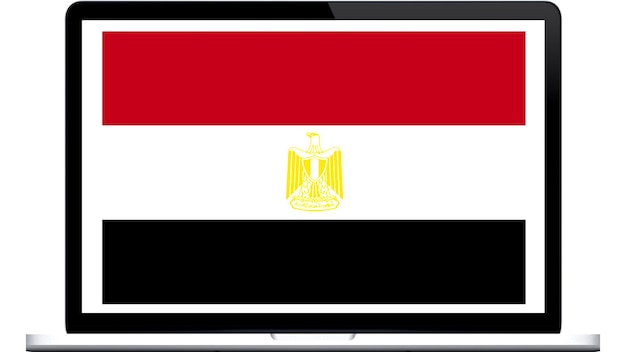 Bandiera di colore del paese sull'illustrazione tablet