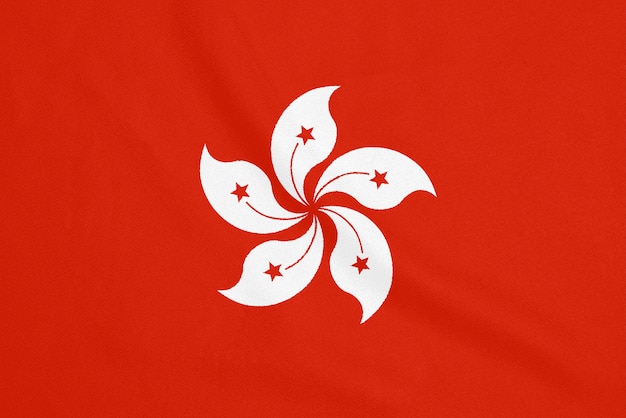 Bandiera di Hong Kong su tessuto strutturato