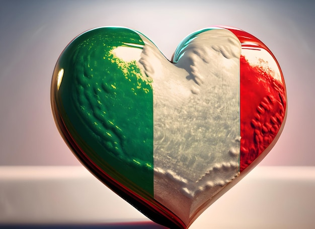 bandiera di paese cuore italia