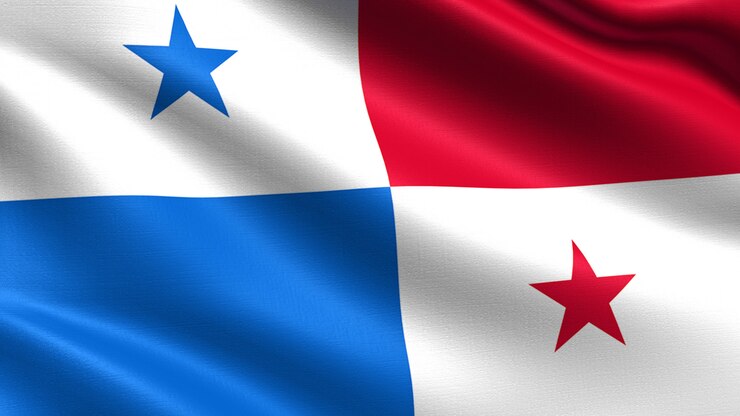 Bandiera di Panama, con struttura del tessuto ondeggiante