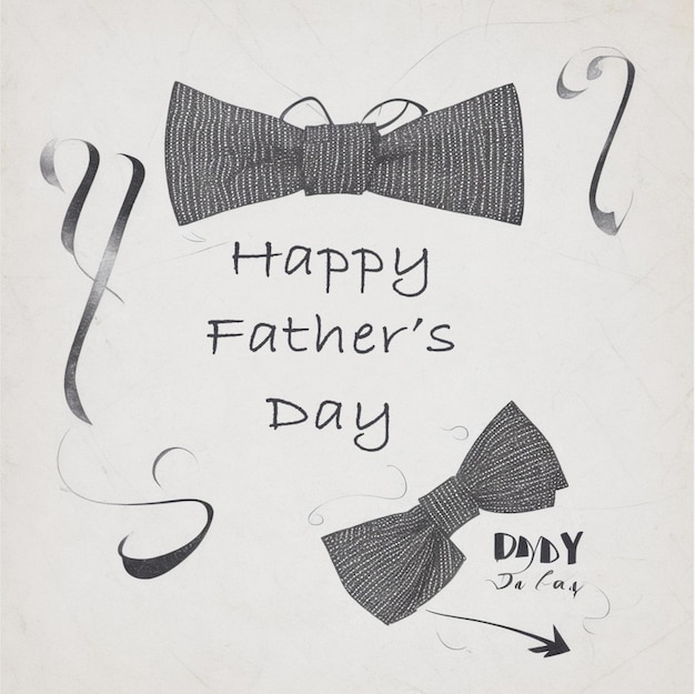 Bandiera di tipografia di Happy Fathers Day papillon