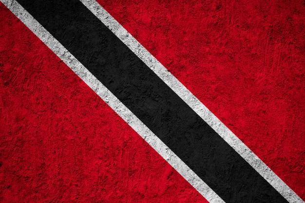 Bandiera di Trinidad e Tobago dipinta sulla parete del grunge