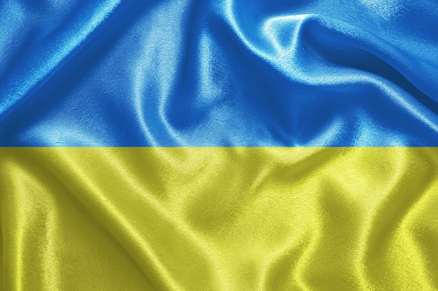 Bandiera gialla e blu dell'Ucraina Simbolo nazionale dello stato dell'Ucraina