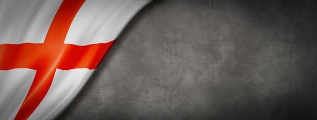 Bandiera inglese sul banner muro di cemento