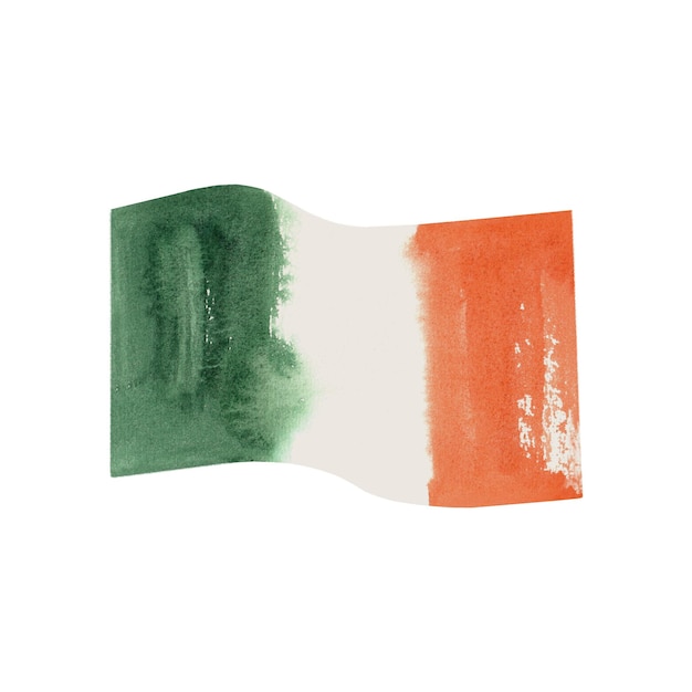 Bandiera irlandese verde strisce bianche e arancione Simbolo dell'Irlanda Giorno di San Patrizio