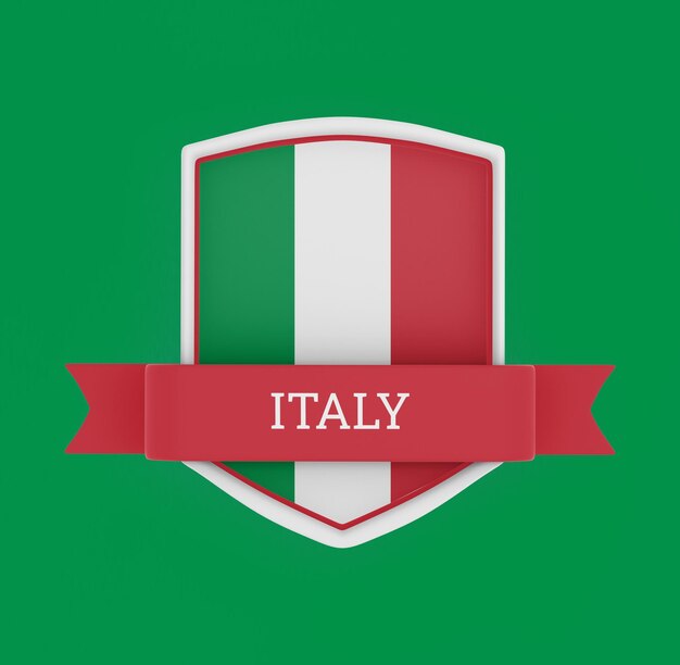 Bandiera Italia Con Banner