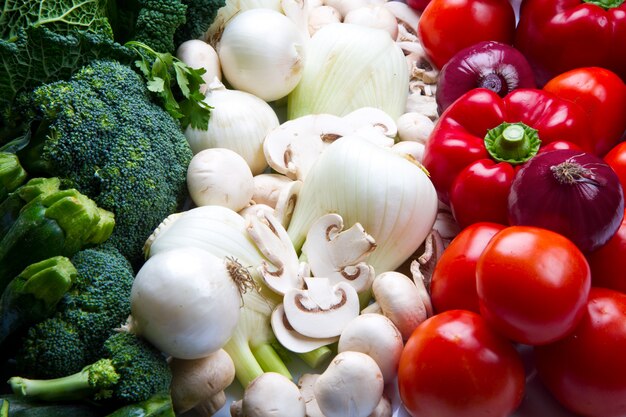 bandiera italiana con verdure
