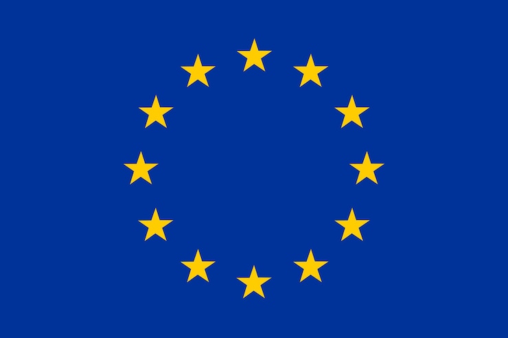 Foto bandiera nazionale d'europa sfondo con bandiera d'europa