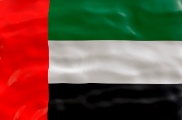 Bandiera nazionale degli Emirati Arabi Uniti Sfondo con la bandiera degli Emirati Arabi Uniti
