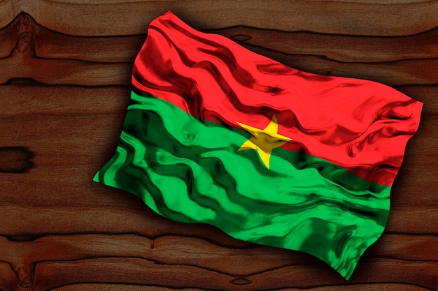 Bandiera nazionale del Burkina Faso Sfondo con bandiera del Burkina Faso