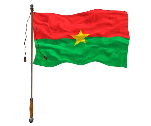 Bandiera nazionale del Burkina Faso Sfondo con bandiera del Burkina Faso