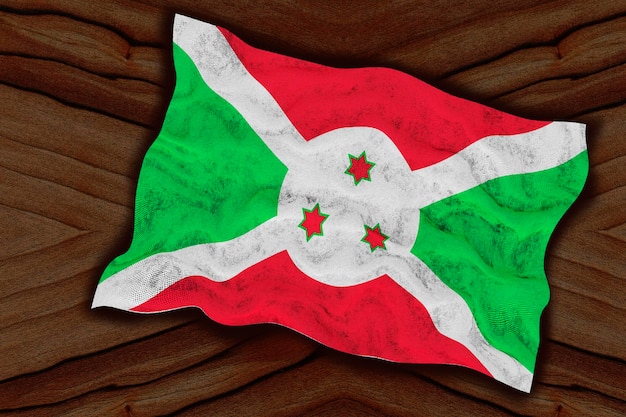 Bandiera nazionale del Burundi Sfondo con bandiera del Burundi